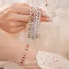 Pulsera con cierre de óvalo de circonita, sensación de lujo discreto de alta gama, exquisita y elegante, joyería versátil para el día a día al por mayor