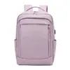 Mochila de negocios multifuncional, gran capacidad, color liso, diseño simple, bolsa para laptop, multifuncional, práctica, resistente al desgaste, bolsa de viaje