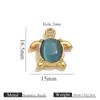 Pingente de Caranguejo em Aço Inoxidável e Pedra Natural Inseto Libélula Tartaruga Pingente com Pedra Inlay Acessórios de Joias Venda por Atacado