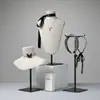 Estante de joyería de alta gama Modelo de estante para collares de joyería Accesorios para estante de colgantes de joyería Exhibidor de bufandas de joyería y corbatas de lazo