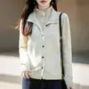 Top de Punto Falso Dos Piezas para Mujer Otoño/Invierno 2026 Nuevo Cuello Estiloso Capa Base Cardigan Moda Versátil Suéter Tendencia