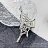 Novo Grampo de Teia de Aranha Elegante Criativo de Outono para Halloween Personalidade Pinça Liga Metálica Grande Presilha de Tubarão Acessórios de Cabelo