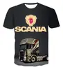 Camiseta masculina de verão 3D com mangas curtas e tecido pesado, estampada em 3D
