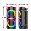 Bocina Bluetooth Satchel Dual de 4 pulgadas Transfronteriza Linterna RGB Fiesta Subwoofer Tarjeta Leka Ok Song Audio