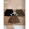 Ruoxin 26 nuevo de principios de otoño falda midi de mezcla de lana estilo coreano con lunares