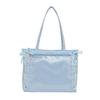 Nova Bolsa de Ombro Grande Capacidade com Fita Japonesa Feminina 2025 Laço Transparente Estilista Versátil Bolsa de Ombro Transfronteiriça Dor