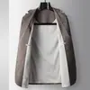 Traje Casual para Hombre para Primavera y Otoño, Blazer de Negocios Estilo Británico, Chaqueta de Traje Casual de Lujo Juvenil con Textura Oscura