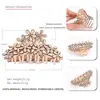 Pinza para el pelo hueca de ácido acético Pinza para el pelo con flor de diamante checo Pinza de agarre para el pelo de moda coreana Joyería para la cabeza al por mayor