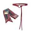 Cinturón de Bufanda de Seda Accesorios Cinta para Mujer Cadena de Cintura Hip-Hop Punk Retro Cinturón Decorativo Americano con Cinturón de Jeans