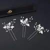 Novos Acessórios de Cabelo Transfronteiriços Pérola de Imitação Diamante Grampo de Cabelo Acessórios Acessórios para Vestido de Noiva Flor de Cabelo Adorno de Cabeça para Noiva