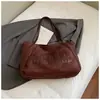 Bolso Tote de Gamuza de Gran Capacidad Súper Popular para Mujer 2025 Nuevo Estilo Retro Bolso de Hombro de Moda Bolso de Axila con Letras