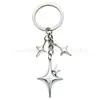 Llavero Popular de Cuatro Puntas Cruz Estrella Luna Transfronterizo Moda Colgante Decoración Simple para Bolso Amazon