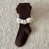 Meias com Renda para Primavera/Outono de 2026 Meia-Calça Bebê Algodão Meias para Meninas Estilo Princesa Respiráveis Meias Acima do Joelho