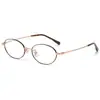 """98688"" Montura de gafas ovalada estilo nerd de 54 mm, montura pura de titanio para mujer, ultraligera, aspecto natural, venta al por mayor en Danyang ZC5001"""