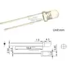 Lámpara LED de diodo emisor de luz de 3 mm/F3, luz púrpura, detector de luz púrpura, tubo luminoso especial, cabeza redonda