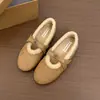 Zapatos de vestir ante punta redonda Mary Janes retro estilo francés nuevo cálidos boca poco profunda zapatos peludos mujer más terciopelo 2026 Otoño/Invierno