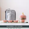 Ciudad Prohibida Olla Única Tres Tazas Set de Té de Viaje Camping al Aire Libre Taza de Té Rápida Portátil Tetera de Cerámica Gruesa con Logo