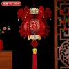 Farolillos aterciopelados para la decoración interior de la habitación nupcial, farolillos de palacio rojos con la palabra "feliz" para la decoración de bodas, bolas de flores, guirnaldas y adornos colgantes