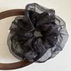 Estilo Coreano Elegante Lunares Organza Doble Capa Malla Anillo para el Pelo Intestino Grande Accesorios para el Cabello Cabeza de Bola de Alta Gama Exquisito Anillo para el Cabello para Mujeres