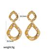 Aretes de amor de acero de titanio INS retro diamante lujo ligero acero inoxidable aretes de oro de 18k nicho alto sentido no se decoloran