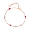 Pulseira de prata esterlina S925 nova rosa redonda diamante feminina requintada simples ouro rosa all-match ajustável joias de mão