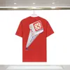 Camiseta de comercio exterior fuente nicho verano nuevo estampado logo Casablanca camiseta de manga corta mujer 100% algodón puro