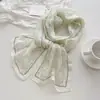 Novo Estilo Lenço Longo de Seda para Mulheres, Lenço de Chiffon 100% Seda de Amora, Versátil e de Alta Qualidade, Lenço de Primavera e Verão, Lenço de Pescoço, Echarpe