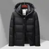 Chaqueta de Plumón Gruesa con Capucha para Hombre Invierno Nuevo Estilo Abrigo Cálido Resistente al Viento Frío Ropa Casual para Hombre Color Sólido Comercio Exterior Hombre