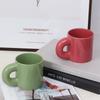 Criativo Internet Popular Alça Grossa Chubby Copo Alça Grossa Estilo Europeu Caneca de Café Mais LOGO Presente Copo de Cerâmica