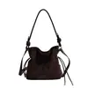 Bolsa Saco Retro de Camurça Bolsa de Grande Capacidade Mulheres 2026 Nova Tendência Bolsa Saco Coreana Bolsa Tote de Alta Qualidade