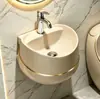 Lavabo Cerámico de Esquina Montado en Pared, Lavabo para Colgar en la Pared para Baño, Lavabo Pequeño para Balcón de Apartamento, Comercio Exterior Transfronterizo