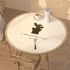 Tamanho Personalizado Mesa Redonda Pequena Impermeável, À Prova de Óleo, Anti-Escaldante, Toalha de Mesa Sem Lavagem, Mesa de Centro, Tapete Antiderrapante, Mesa de Jantar Redonda Tapete de Mesa de Couro