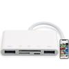 Adaptador 5 em 1 para Apple Lightning para Tf/Sd/USB Duplo/Carregamento de Celular Tablet Leitor de Cartão
