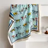 Novo Lenço Quadrado Pequeno de Cavalo Mais Vendido Lenço de Seda Estampado Tipo Seda Lenço Feminino de Primavera e Verão Elegante Lenço Decorativo Versátil
