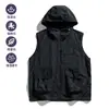 Chaleco casual para hombre, adecuado para senderismo, pesca y actividades al aire libre; con capucha, sin mangas y diseñado para acampar; un chaleco versátil y ligero para aventuras en la montaña
