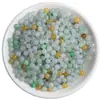 Jadeíta de Myanmar, un producto de 3,5 mm, cuentas sueltas de tres colores, ingredientes para manualidades, artesanías de jade, fabricantes al por mayor