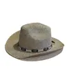 Novo Chapéu de Palha de Aba Larga Estilo Western Cowboy Americano Retrô para Mulheres, Chapéu de Sol de Verão, Tendência de Roupa de Viagem Estilo Étnico