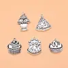 Set de 5 Colgantes Accesorios de Cupcake de Helado Pizza, 5 Estilos, 1 de Cada Uno, aproximadamente 11 g por Set