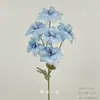 Flores Artificiais Azuis para Casamento Flores Falsas de Teto Decoração de Casamento Parede de Flores Arranjo de Flores de Chão para Casamento Materiais para Arranjo de Flores de Seda