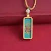 Colgante Thangka: Talismán de Estrella Púrpura de Zhao Gongming, Pequeño Thangka de los Cinco Elementos, Colgante de Collar de Paz y Fortuna, Dios Marcial de la Riqueza