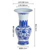 Jarrón de cerámica antiguo pintado a mano de porcelana azul y blanca de Jingdezhen, colección de arreglos florales para sala de estar, adornos para decoración del hogar chino