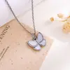 Collar Venta Caliente Transfronteriza Mariposa Zirconia Microincrustada Accesorios de Collar para Mujer Cadena de Clavícula Simple Nicho Gama Alta Accesorios para Mujer