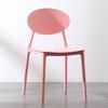 Silla de plástico de estilo nórdico con respaldo, moderna y minimalista, para comedor, estudio, negociación y ocio, para ordenador.