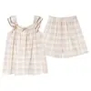 Conjunto de Pijama de Verano para Mujer sin Mangas, Camisola y Shorts con Sujetador Incorporado, Nuevo Diseño 2026, Algodón Anti-Arrugas, Ropa de Casa