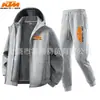 Conjunto de Dos Piezas de Chaqueta y Pantalones Holgados y Cómodos de Moda Otoño e Invierno Transfronterizo para Hombre Traje Casual con Capucha y Terciopelo Extra Listo para la Venta