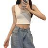 Camisola pequena feminina de verão, roupa externa com design emagrecedor, senso de nicho, Spice Girls, roupa íntima, top esportivo curto, moda íntima