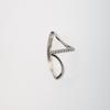 Anillo de diamantes de diseño francés simple para mujer, moda coreana elegante, estilo frío, anillo abierto.