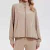 Lu Marca Definir Feminino Solto Secagem Rápida Cobertura Jaqueta de Yoga Fitness Casual Corrida Treinamento Manga Longa Primavera Top