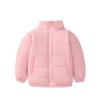 Jaqueta de Algodão Leve e Colorida de Novo Estilo Outono/Inverno 2025 com Bolsos para Meninos e Meninas, Casaco de Algodão Quente com Gola Alta para Estudantes