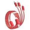 Luz de Marquesina Multicabezal Cable de Datos Uno a Tres Cable de Carga Tres en Uno Cable de Carga Streamer Regalo de Empresa Logo Láser